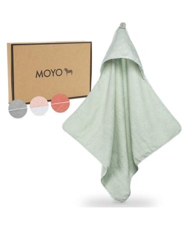 Moyo hooded towel in mint i 75x75cm i toddler & baby bathing poncho made of 100% terry cotton i baby towel with hood i soft baby bath towel i washable hooded towel baby mint hood