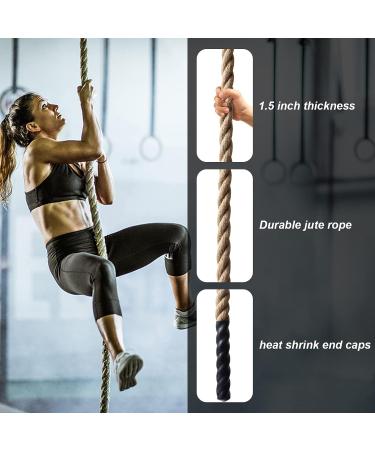Keepark Climbing Rope - 1.5 Inch Diameter, 15 Feet Length - No Mounting Bracket - Buy Online on SooperMarket.com