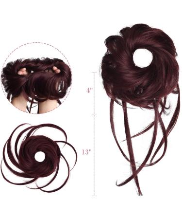 REECHO Super Long Messy Bun Hair Piece - Wine Red - Buy Online on SooperMarket.com