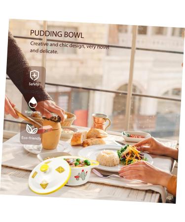 Alipis 1pc Ceramic Steamed Egg Bowl Food Serving Bowl Noodle Ceramic Baking Bowl Kitchen Bowl Child Dessert 13.8x10.3cm Assorted Color-1 - Buy Online on SooperMarket.com