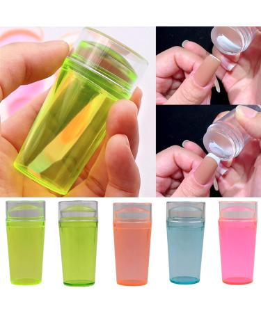 Nail Art Stickers for Women - Fluorescent Blue Silicone Stamp Tool | Party Decor & Manicure Essentials - Buy Online on SooperMarket.com