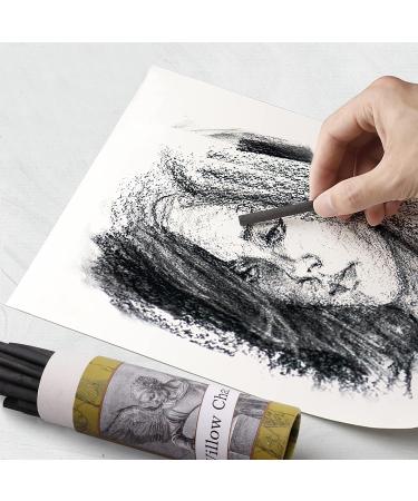 LOONENG Willow Charcoal Sticks - Pack of 25, Ideal for Sketching and Drawing - 7-9mm Diameter, Natural Charcoal for Artists, Beginners, and Students - Buy Online on SooperMarket.com