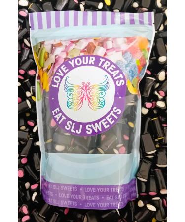 Large 1kg Resealable Pouch of Liquorice Cream Rock (Creme Rock) - Fully Recyclable Pouch