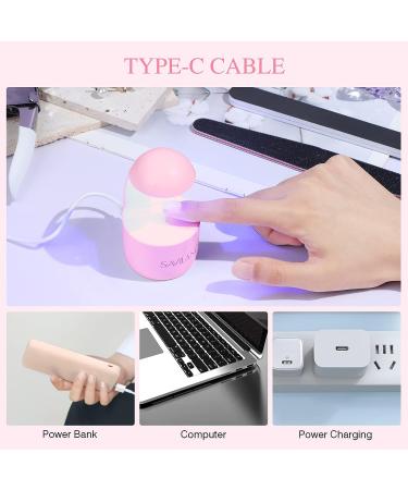 Saviland Mini Nail Lamp - Portable UV LED Gel Nail Dryer for Quick Curing | Nail Art & DIY Gel Nail Polish at Home & Salon - Buy Online on SooperMarket.com