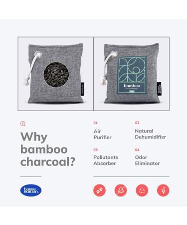 8-Pack Bamboo Charcoal Air Purifying Bags | Powerful Odor Absorber for Home & Car | Kid & Pet-Friendly Fresheners - Buy Online on SooperMarket.com