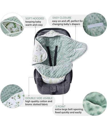 Baby Blanket Swaddle Wrap Winter for Boys Girls | Soft Thick Infant Sleeping Wrap | Warm Unisex Receiving Blankets 6-12 Months (Green Leaves) - Buy Online on SooperMarket.com