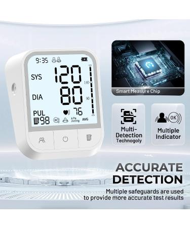 AOJOO Automatic Upper Arm Blood Pressure Monitor with Large LCD Display - Adjustable Digital BP Cuff Kit - 198 Sets Memory - Storage Bag, White - Buy Online on SooperMarket.com