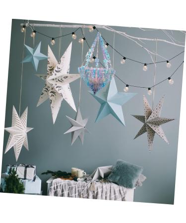 ABOOFAN 1pc Chandelier Household Decor Christmas Party Supplies Neon Color Scene Decor Hanging Accessories Silver 35x35x40cm - Buy Online on SooperMarket.com