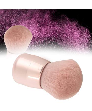 Round Head Powder Brush - Short Handle Seamless Makeup Brush | Soft Fiber Blush Brush for Flawless Finish - Buy Online on SooperMarket.com