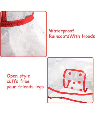 Shop Petcute Waterproof Dog Raincoat with Hood - Transparent PVC Breathable Button Closure | Ideal for Medium & Large Dogs in Red - Buy Online on SooperMarket.com