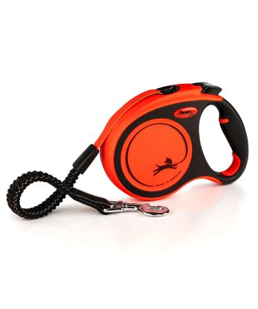 Flexi Xtreme Tape Orange & Black Large 5m Retractable Dog Leash/Lead for dogs up to 65kgs/143lbs Orange & Black Extra Large (5m)