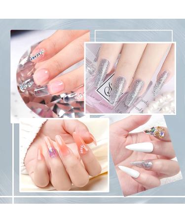Wakaniya Builder Gel Nail Kit - 4 Colors UV Gel Set for Nail Extension - Includes Clear, White, Glitter, and Silver - Perfect for Beginners - DIY Nail Art Supplies - Buy Online on SooperMarket.com