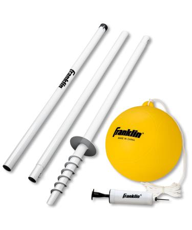 Franklin Sports Tetherball - Tetherball Ball, Rope and Pole Set - Portable Steel Tetherball Set with Easy Assembly - Classic Outdoor Game Starter