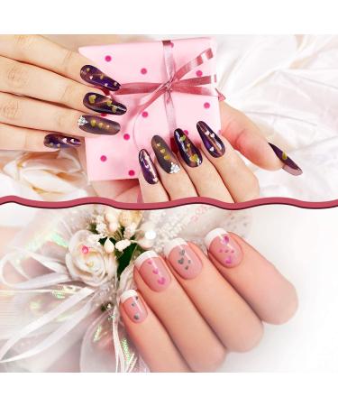 PAGOW 16 Sheets Heart Nail Art Stickers - Self-Adhesive Love Decals for Nail Decoration - Fingernail Stickers for Women, Girls, Kids - Buy Online on SooperMarket.com