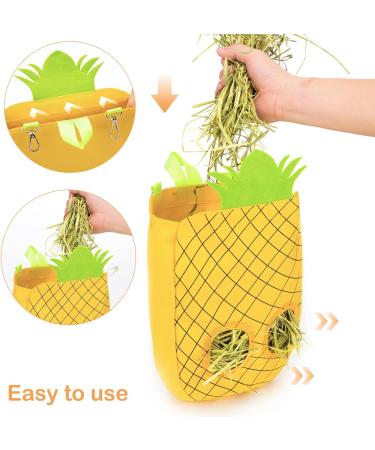 Geegoods Rabbit Hay Feeder Bag Guinea Pig Hay Feeder Storage Hanging Feeding Hay for Small Animals 600D Oxford Cloth Fabric (Yellow) - Buy Online on SooperMarket.com