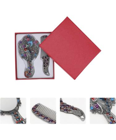 Uonlytech Vintage Handheld Magnifying Mirror Set - Antique Vanity Mirror and Comb Gift for Women and Girls - Buy Online on SooperMarket.com