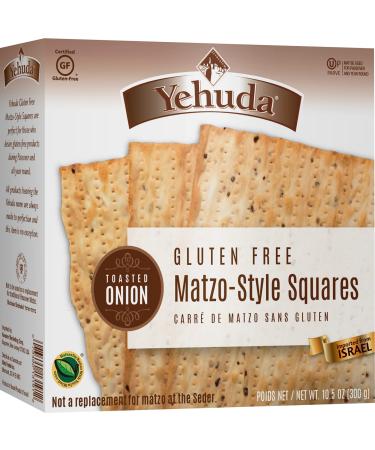 Yehuda Gluten Free Matzo Squares Toasted Onion 300g | Kosher for Passover
