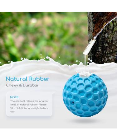 Nobleza Indestructible Dog Ball - 8cm Natural Rubber Squeaky Interactive Toy for Dogs | Robust & Durable - Buy Online on SooperMarket.com