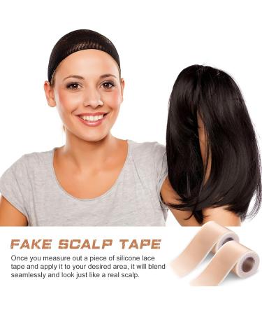 Silicone Fake Scalp Tape for Lace Wigs - Beige, 2 Rolls 1.57x 1.64 yd - Buy Online on SooperMarket.com