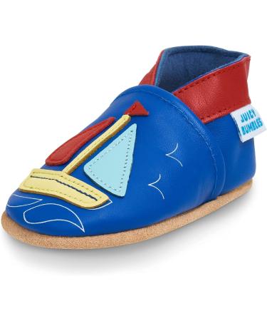Sailing Boat Baby Shoes | Soft Sole Leather Toddler Shoes for Baby Boy or Girl (0-6 Months) - Buy Online on SooperMarket.com