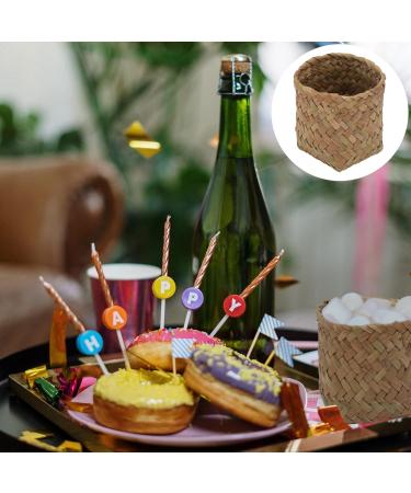 Cabilock 20pcs Wicker Baby Exquisite Grocery Flower Handwoven Crafts Chip Mini Makeup For Dollhouse Ring Natural Bamboo Sweet Goodies Portable Plant Favor Outdoor Anniverary Seagrass - Buy Online on SooperMarket.com