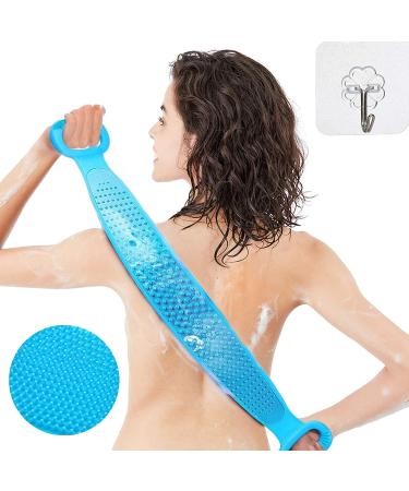 36 inch Extra Long Silicone Back Scrubber for Men and Women - Comfortable & Strong Body Cleaning Shower Brush - Buy Online on SooperMarket.com