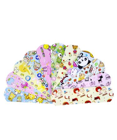 100pcs Kids Bandaids, Cute Waterproof Breathable Self Adhesive Bandage Wrap Emergency Kit for Kids Boys Girls
