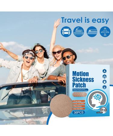 Motion Sickness & Tinnitus Relief Patches - 72 pcs, for Nausea, Vertigo, Ringing Ears | Adults & Children | Travel Friendly - Buy Online on SooperMarket.com