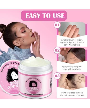 4 Pcs Wig Kit for Lace Front Wigs for Beginners Cosplay Girls Women 113g Edge Control Wax Pomade Styling Gel Satin Edge Laying Scarf 3 In 1 Edge Brush Double Sided Edges Control Brush - Pink - Buy Online on SooperMarket.com