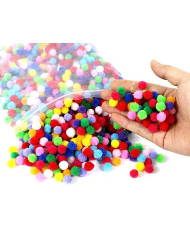 1500 Small 1cm Craft Pom Pom Balls in Bright Assorted Colors - Perfect for DIY Crafts - Buy Online on SooperMarket.com