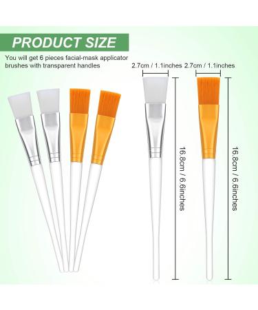 6 Pieces Facial Mask Brushes Soft Face Mask Brush Applicator Makeup Brushes Facial Application Brush Cosmetic Tools with Clear Plastic Handle for Skin Care Mask Applicator Tools - Buy Online on SooperMarket.com