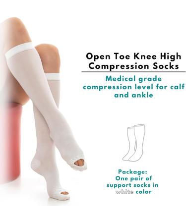 Knee High Compression Stockings 15-20 mmHg - XL Size | Best Medium Level Support for Travel & Everyday Wear - Buy Online on SooperMarket.com