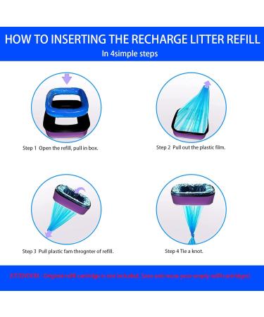 Cat Litter Refills Bag Compatible with Your Standard and Plus Genie Litter Disposal Refill Cartridge Generic Litter Refills Bag Original Refill Cartridge is Not Included (10 Pack) - Buy Online on SooperMarket.com