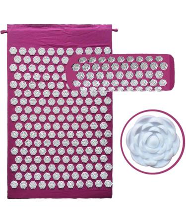 Accupuncher Mat | Portable Pressure Point Mat with Strike | Accupressure Mat and Pillow Set Promotes Relaxation & Strike for Optimal Health and Wellness Purple Two Piece Suit - Buy Online on SooperMarket.com