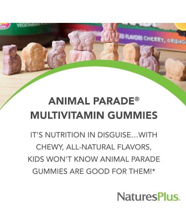 Buy Natures Plus Animal Parade Children s Multivitamin - 50 Gluten-Free Gummies in Assorted Flavors | Shop Internationally - 30 Servings - Buy Online on SooperMarket.com
