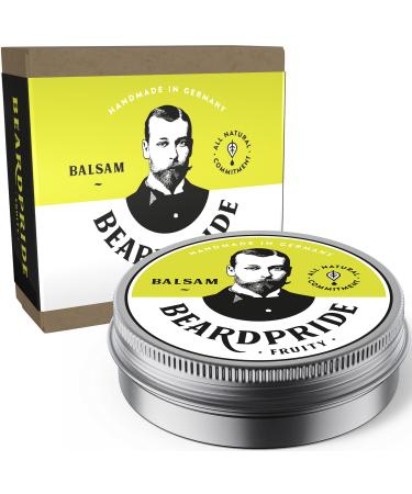 Beardpride Bart Balsam I Bart Conservation Beautiful Men Vegan I The original Beard Balm for beard care I beard plasticizers with natural shea butter i beard balm gift men i 55g fruity 55 g (1 Pack)