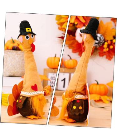 Alipis Dwarf Turkey Decor Ornament Thanksgiving Turkey Gnome Thanksgiving Stuffed Gnome Autumn Fireplace As Shown 1 35X6X5CM - Buy Online on SooperMarket.com