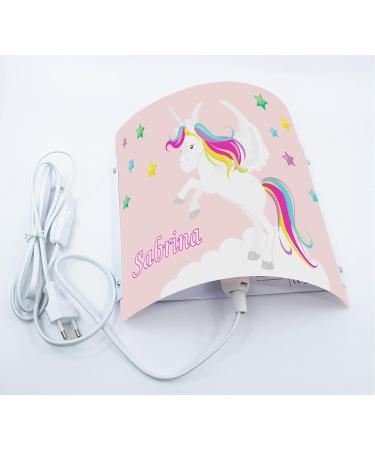Creadesign WA-1034-02 Unicorn Pink Children's Room Wall Lamp - Personalized Night Light (E14 22x22.5x8.5 cm) | International Shipping Available - Buy Online on SooperMarket.com