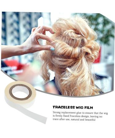 Gogogmee 1 Roll Wig Film Ultra Hold Lace Tape for Wigs Hair Wig Tape Hair Tape Double Sided Lace Front Tape Hair Tape for Wigs Wig Tape Double Sided Scalp Tape for Wigs White Tissue 4.70X4.70X1.30CM White - Buy Online on SooperMarket.com