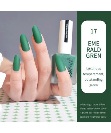 TBeautfave Matte Nail Varnish Green Nail Polish Quick Dry Nail Polishes Long Lasting No Need Cure Nail Polish Velvet Finish Highly Pigmented Non Toxic DIY Nail Art Manicure - Buy Online on SooperMarket.com