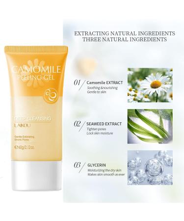 Chamomile Exfoliating Gel - Deep Cleansing Pore Tightening & Hydrating (60g) | Gentle Exfoliation for Improved Skin Tone - Buy Online on SooperMarket.com