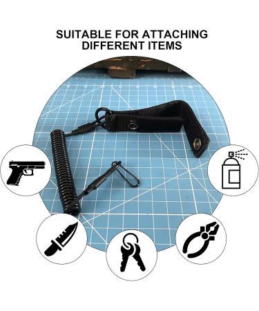 Belihome Paracord Tactical Lanyard | Elastic Fishing Key Ring | Durable Spiral Keychain Safety Rope - Buy Online on SooperMarket.com