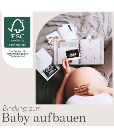 Pregnancy Diary & Photo Album - Perfect Gifts for Expecting Moms | Self-Shaping Journey in Linen - Buy Online on SooperMarket.com