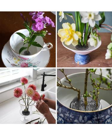 JUSTDOLIFE Stainless Floral Frog Vase - Round Metal Flower Arranger Pin Holder | 3 Pack Silver Flower Frogs for DIY Flower Craft - Buy Online on SooperMarket.com