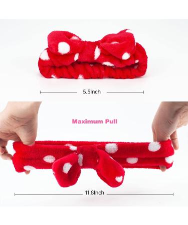 ODDIER Make-up Spa Headband - Red Microfiber Coral Fleece Hair Band for Women and Girls, Ideal for Bath, Skincare, and Makeup Application - Buy Online on SooperMarket.com