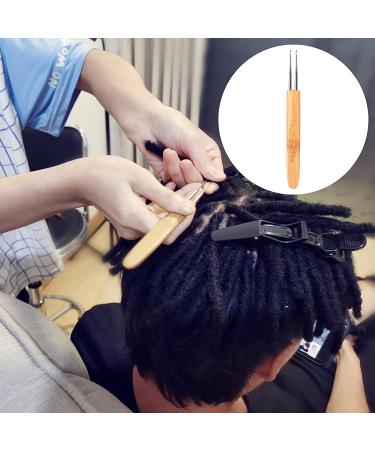 Dreadlock Crochet Hooks Set with Bamboo Handle - 0.75mm Hooks (1, 2, 3) for Hair Weaving - Dreadlock Tool Set - Buy Online on SooperMarket.com