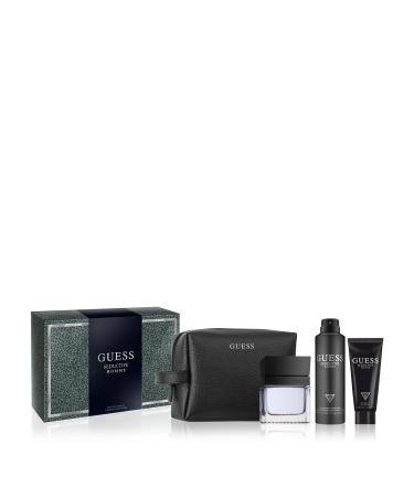 Guess Seductive Men / Homme Eau de Toilette 4 Piece Gift Set - Cologne Spray 3.4 Fl. Oz. Deodorizing Body Spray 6.0 Oz. Shower Gel 3.4 Fl. Oz. & Pouch