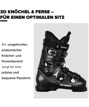 Atomic Hawx Prime Ski Boots - Alpine Black - 3D Ankle & Heel for Precision Fit - Ideal Middle-Wide Ski Boots for Beginners 29/29.5 - Buy Online on SooperMarket.com