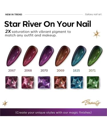 Modelones Chameleon Gel Nail Polish Set - 6 Colors Aurora Gel Polish Kit Glitter Blue Green Purple Red Brown Gel Polish Soak Off LED Nail Lamp Gel Nail Kit Home Gifts DIY Salon for Women - Buy Online on SooperMarket.com
