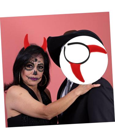 ABOOFAN Horn Headband Halloween Headbands for Women Halloween Horns Headband Cow Horn Headdress Devil Costume for Women Ladies Devil Costume Devil Cosplay Costume Plastic Props Photo Child - Buy Online on SooperMarket.com